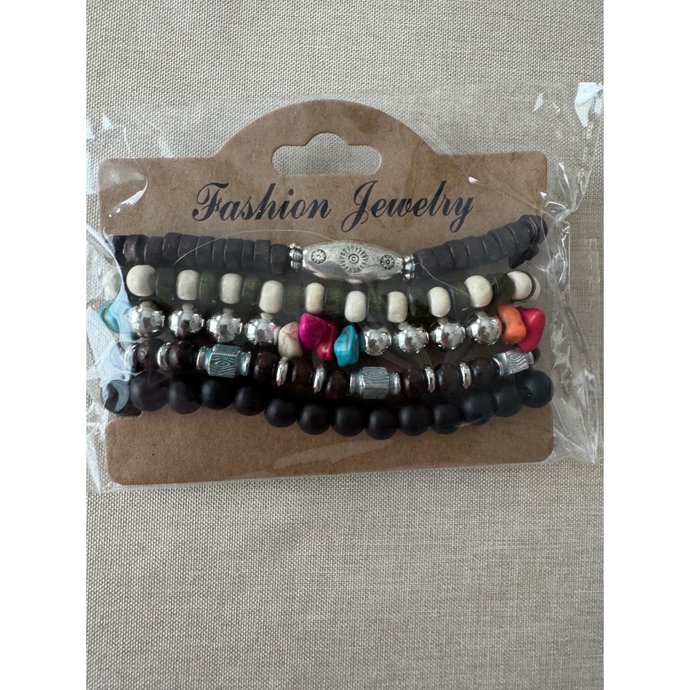 Bohemian Beaded Stretch Bracelet Stack Set Fashion‎ Jewelry Multi-Color Beads